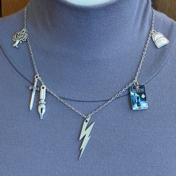 Percy Jackson The Lightning Thief by Rick Riordan Handmade Literature Necklace - Picture 6 of 16